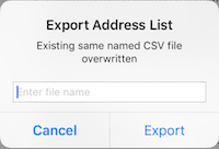Export Address List