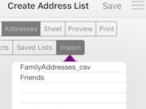 Import Address List