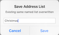 Save Address List