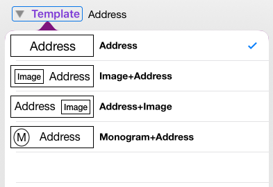 Select Label Template