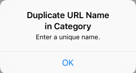 Duplicate Url Name