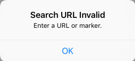 Invalid Search URL