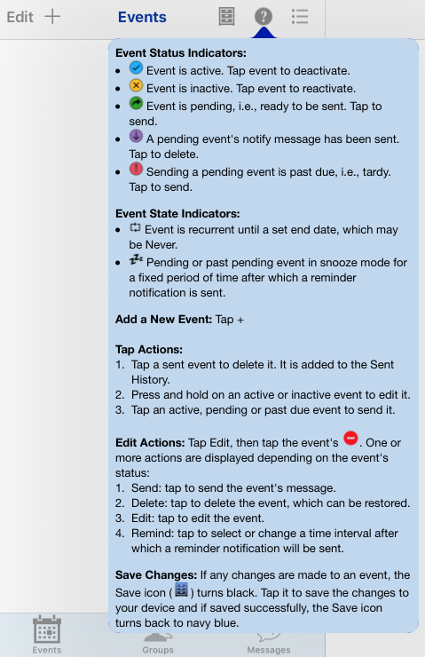 Event Tips