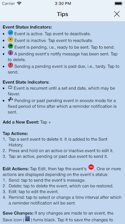 Event Tips