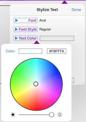 Select Text Color